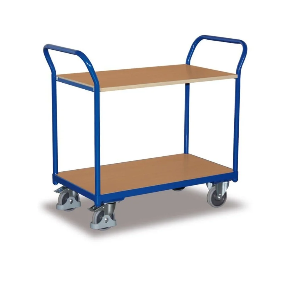 "Tischwagen 200 kg, Werkstattwagen blau, Typ M mit EasySTOP image"