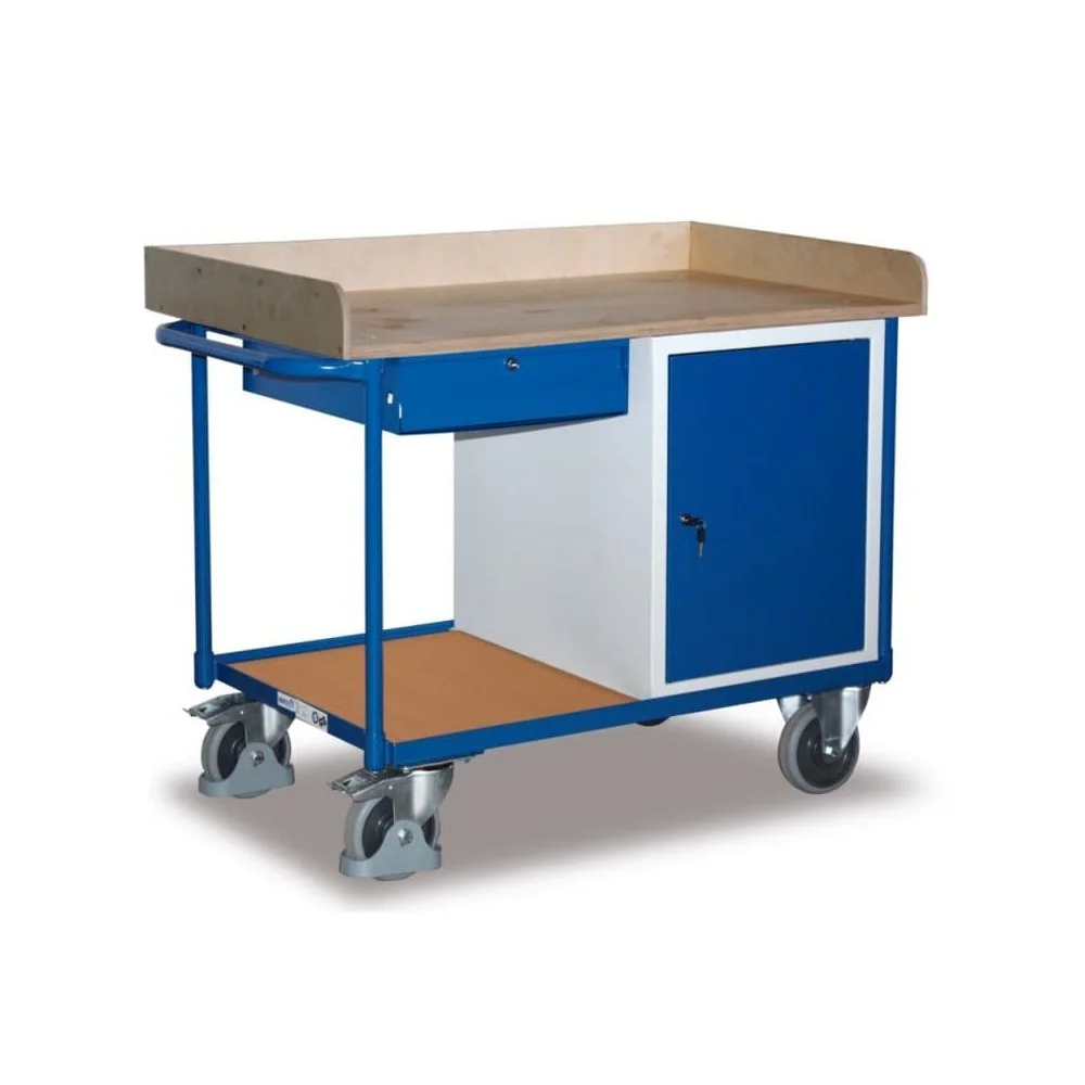 "Werkstattwagen mit Schublade, Schrank, 2 Ladeflächen, 400 kg image"