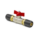 Steckfitting Kugelhahn für Heizung (kein DVGW) 20 x 2 auf 20 x 2 rot