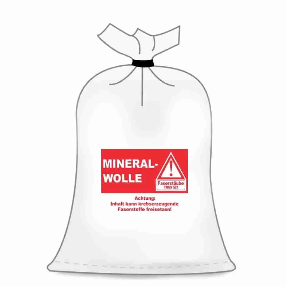 "Asbestos Disposal Bags, 10 Large Heavy Duty Waste Bags 140 x 220 cm image"