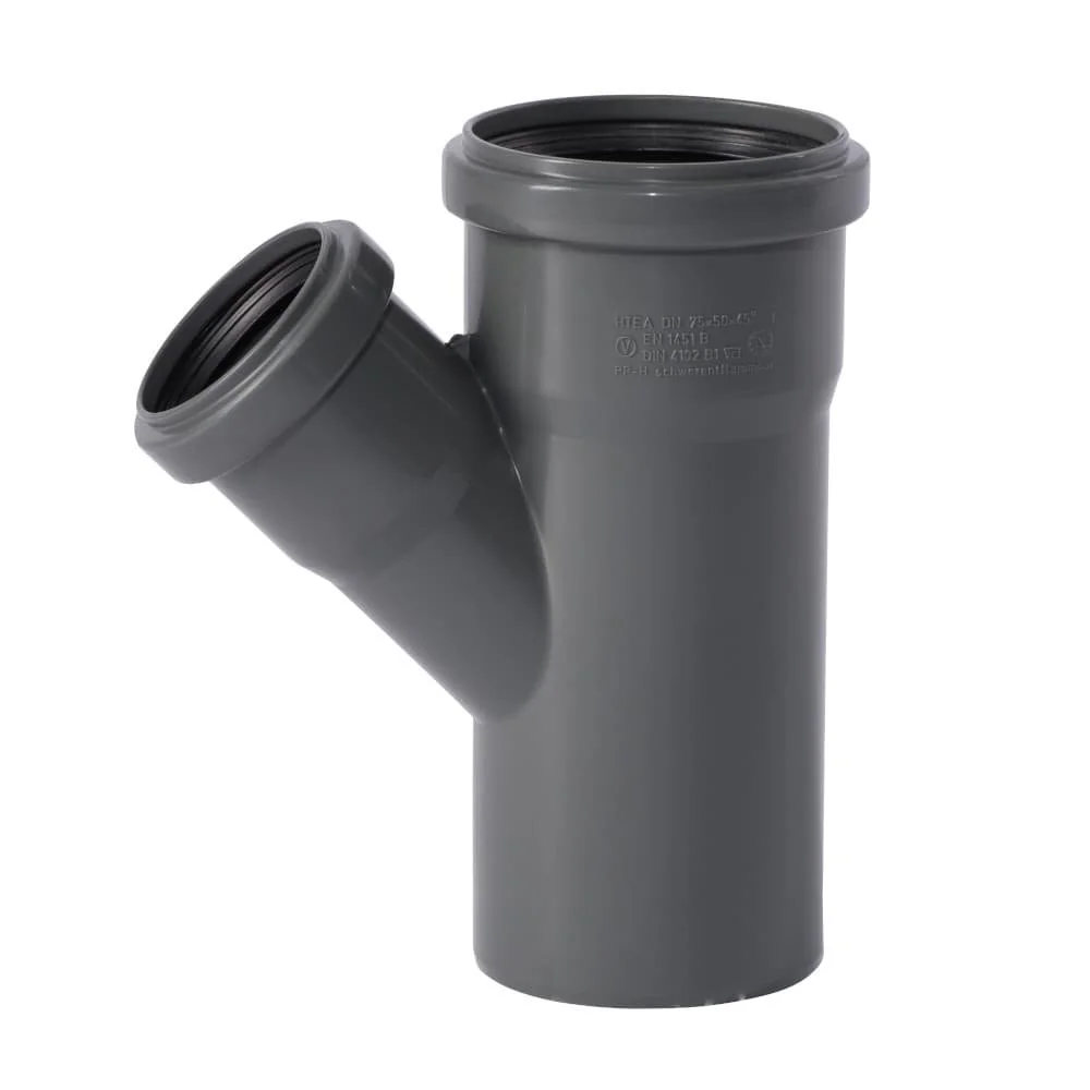 "HT Abzweig 75 50, 45 Grad, Abwasserrohr, HTsafeEA image"