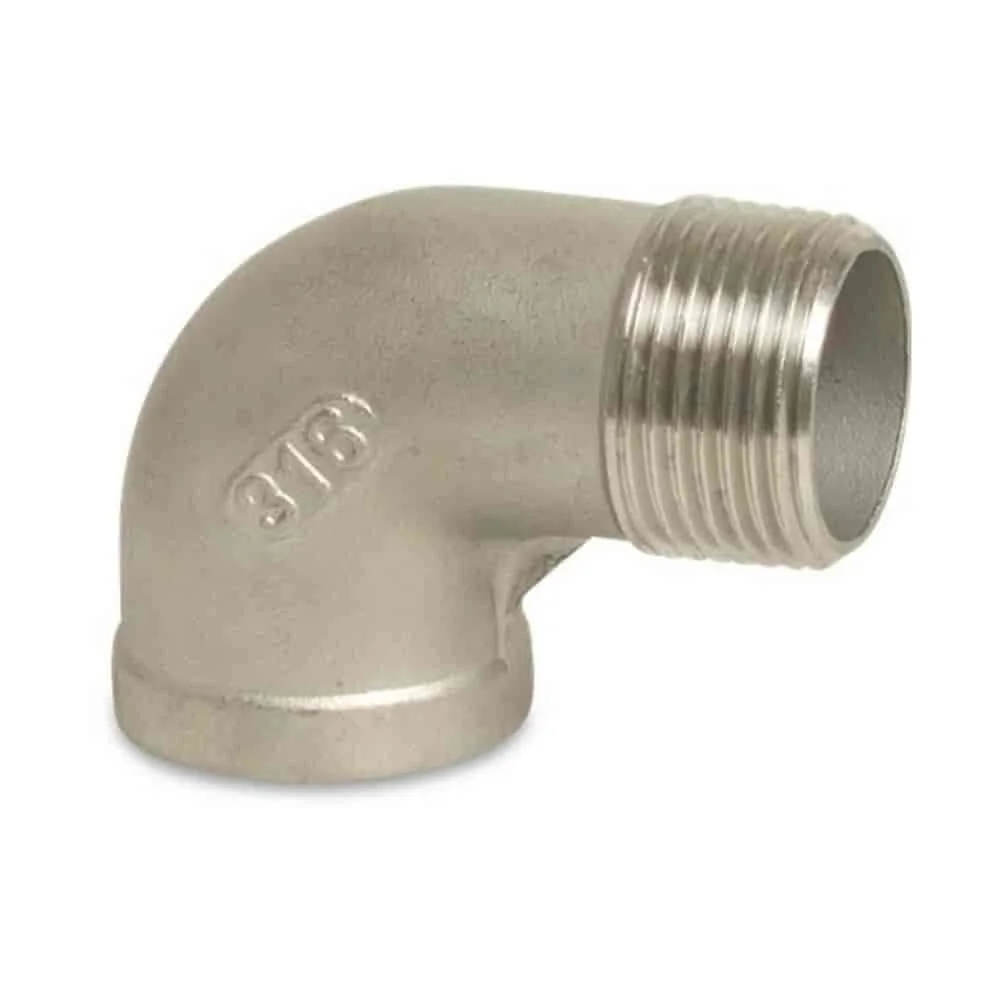 "Edelstahl Winkel 90 Grad, Gewindefitting, V4A, 1/4 Zoll IG x AG image"