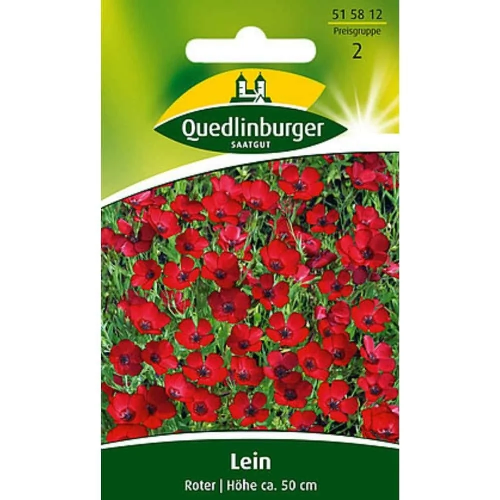 "Leinblume Rot, Sommerblume, Saatgut für Beet & Kübel image"