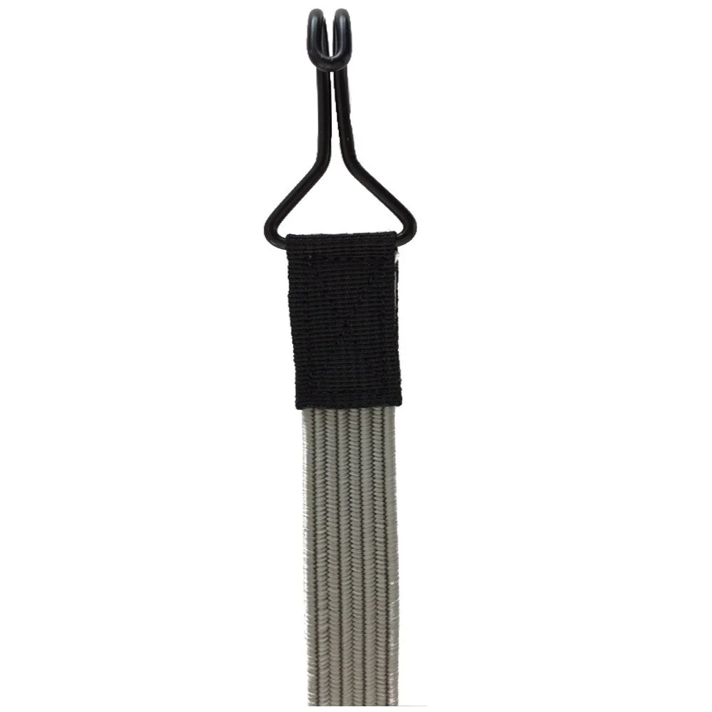 "Spanngummi mit Haken, flach, elastisch, 100 cm, grau image"