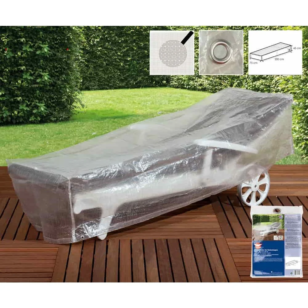 "Schutzhülle Liege transparent, Abdeckplane Liege, 200x75x45cm image"