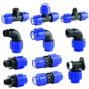 PE Rohr Verschraubung, Rohrverbinder, Klemmfitting, PP Rohr