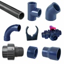 PVC Fittings + Verschraubungen in verschiedenen Größen + Formen
