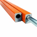 Rohrisolierung, Heizungsrohr Isolierung 2m, 9mm, orange, Polyethylen Schaumisolierung