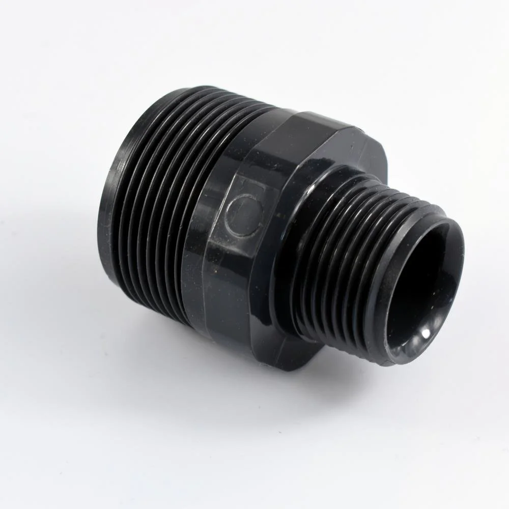 "PVC Fitting, Reduzier Doppelnippel, 1 1/2" x 1", PVC-U, Rohrverbinder image"