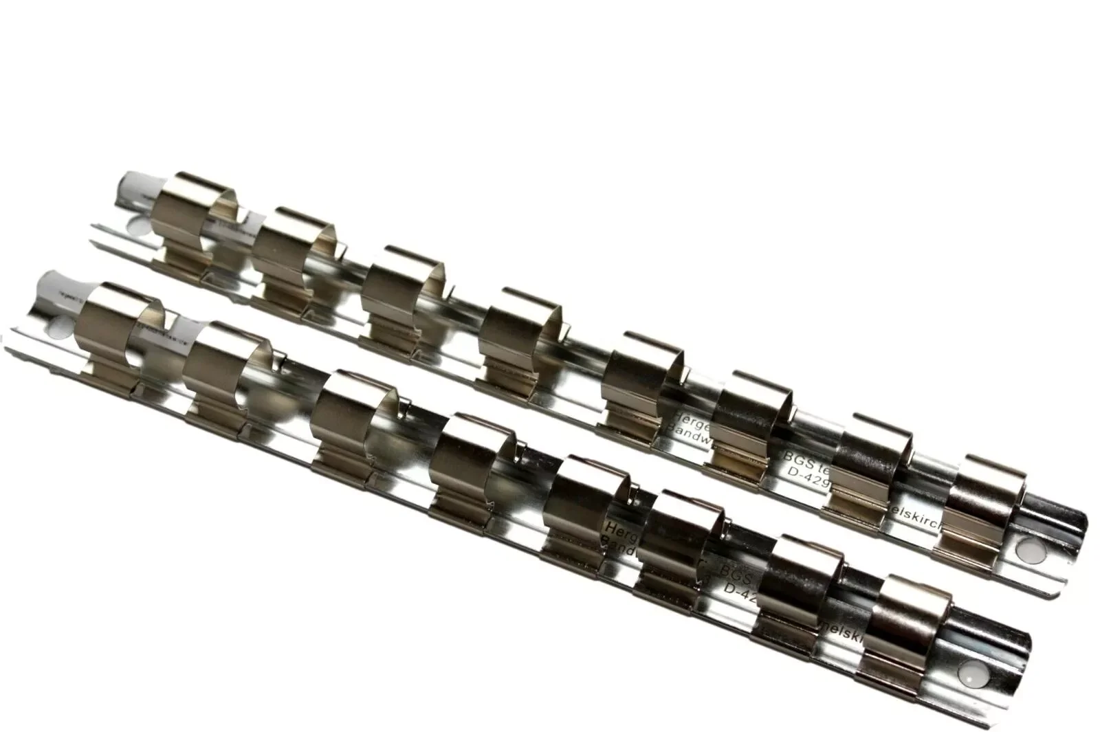 "Stecknuss Schiene 3/8 Zoll, Aufsteckschiene mit 8 Clips image"
