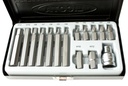 Bit Set, S2 Stahl, 3/8 Zoll, 10mm HEX, H4-H12, 30+75mm,  Bit Halter