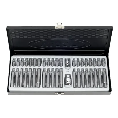 "Bit-Satz S2 Stahl, Innensechskant HEX Spline, 3/8 Zoll, Industrie-Qualität image"