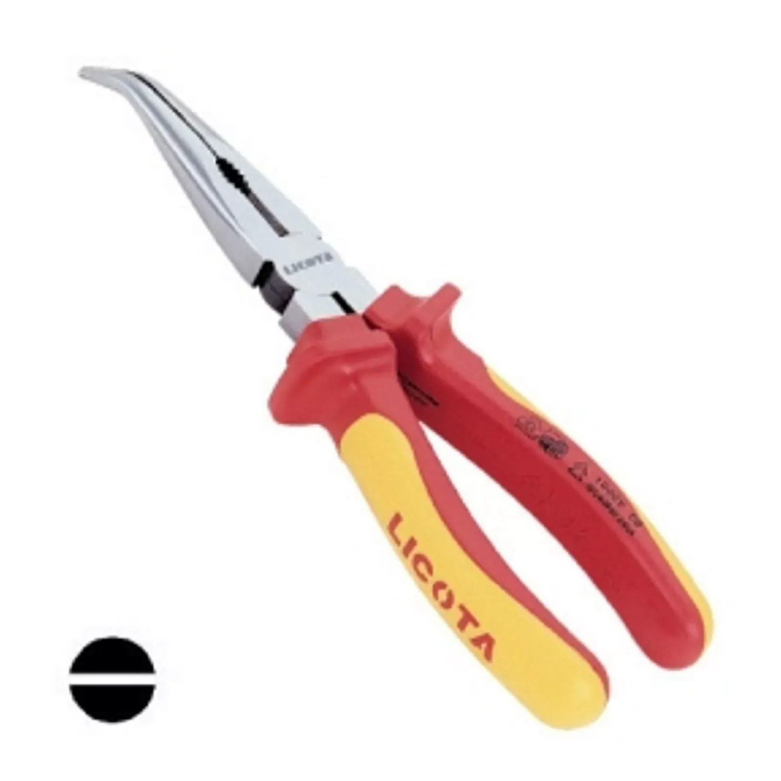 "Spitzzange, VDE, gewinkelt, 200mm, isoliert image"