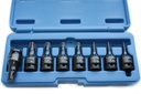 Schlagschrauber Nuss Set, 8-teilig, Cr-Mo, Ribe Nüsse, 1/2 Zoll