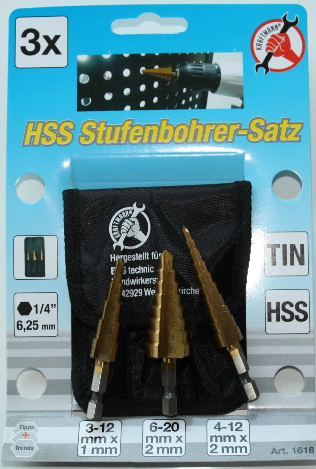 "Stufenbohrer Satz HSS, Metallbohrer, Lochbohrer Set image"