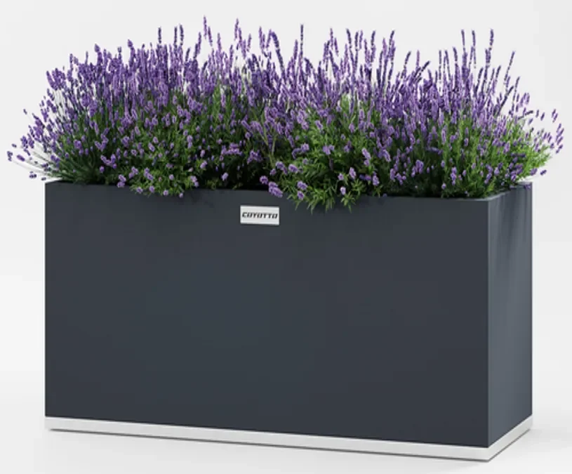 "Rechteckiger Stahl Pflanzkübel 100x40x50cm, Pflanzkübel Verzinkt, Metall Pflanzkasten image"