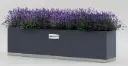 Pflanzkübel Stahl, Rechteckiger Pflanzkübel 120x40x50cm, Metall Pflanzkübel, Verzinkter Stahl