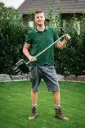 Rasenspecht, Stahl, 86cm bis 180cm, mit Auffangwanne, 3er Hohlspoon 20mm, anthrazit