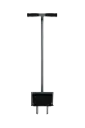 Rasenspecht, Stahl, 86cm - 180cm, Anthrazit - Rasenpflege leicht gemacht