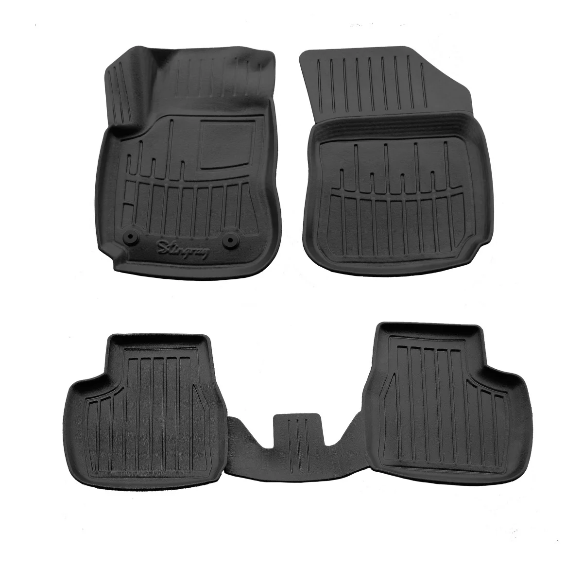 "Gummifußmatten 3D, passgenau für CITROEN C4 Cactus (2014-2020), Autofußmatten Gummi image"