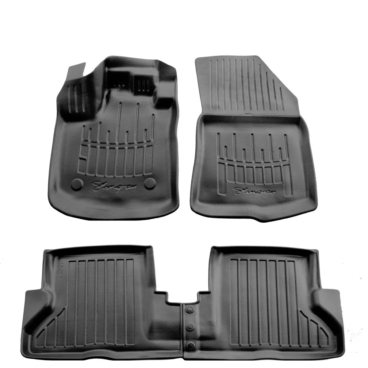 "3D Gummifußmatten für DACIA Dokker (2012-2021), passgenaue Auto-Fußmatten image"