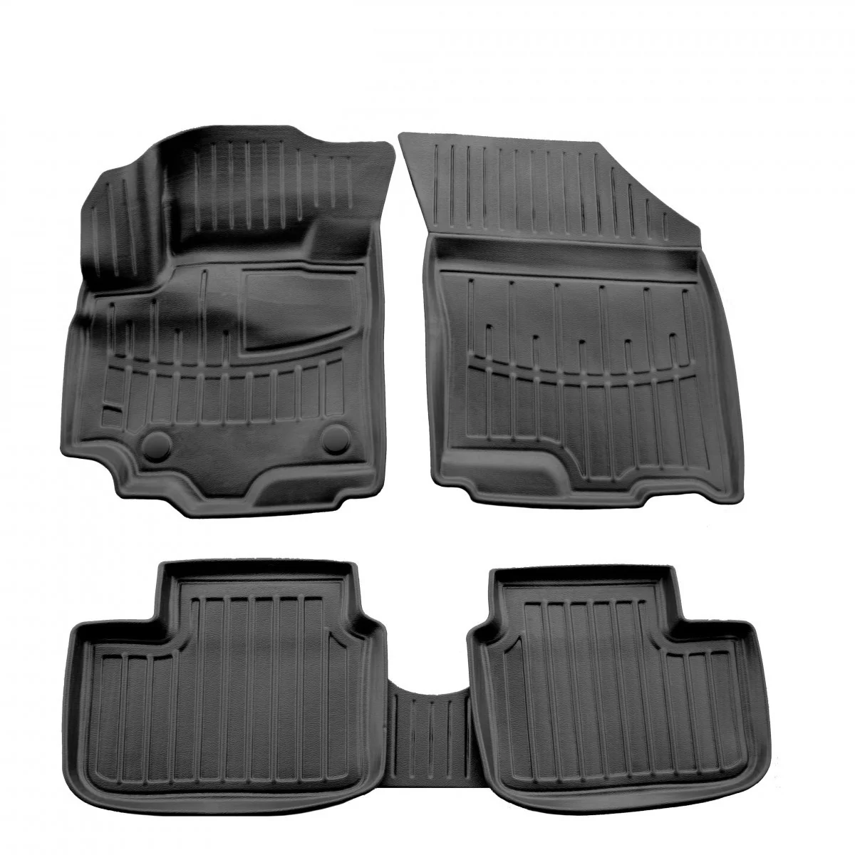 "Fußmatten Auto 3D für FIAT Sedici (2006-2014), passgenaue Autofußmatten, Polyurethan, hoher Rand image"