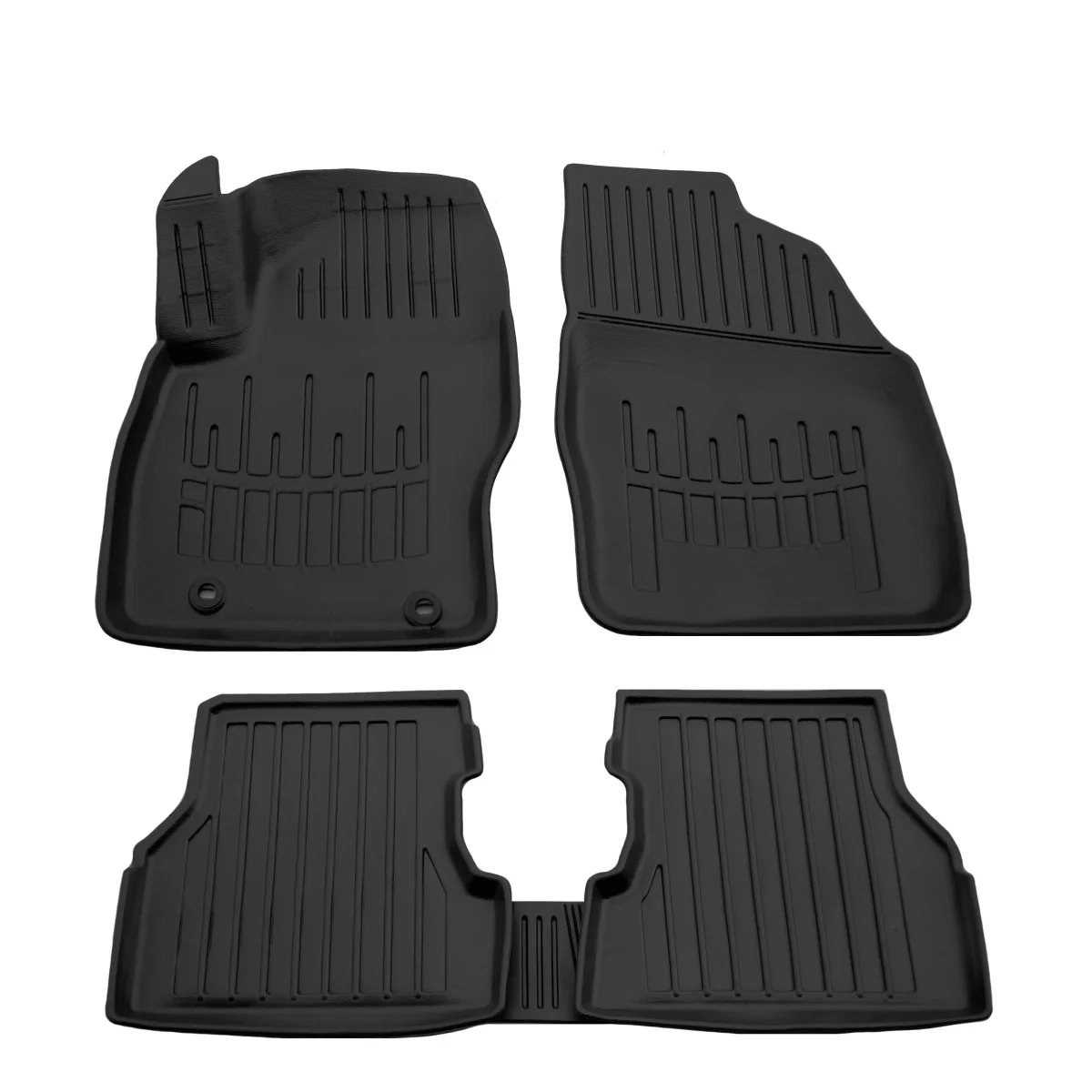 "Gummifußmatten Auto für FORD Focus II (C307) (2004-2011), 3D, passgenau, Polyurethan, Hochrand image"