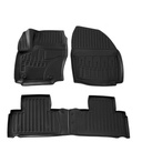 Gummifußmatten Auto für FORD Galaxy (WA6) 2006-2015, 3D passgenau, mit hohem Rand, OWAL Clips