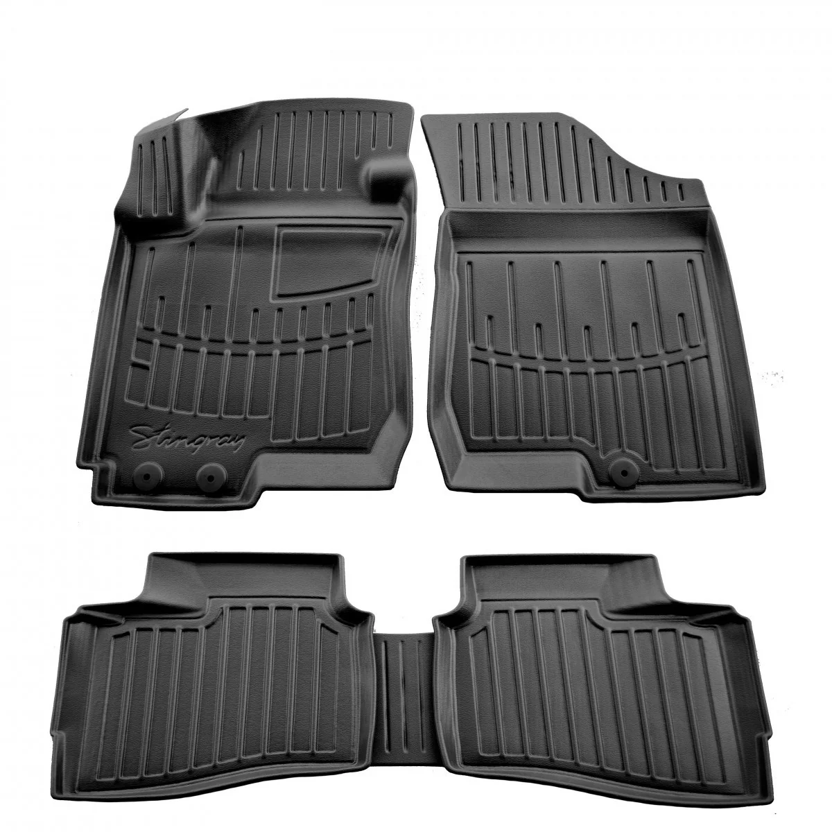 "Gummifußmatten Auto für HYUNDAI i30cw (FD) (2007-2012), 3D, passgenau, geruchlos, mit hohen Rändern image"