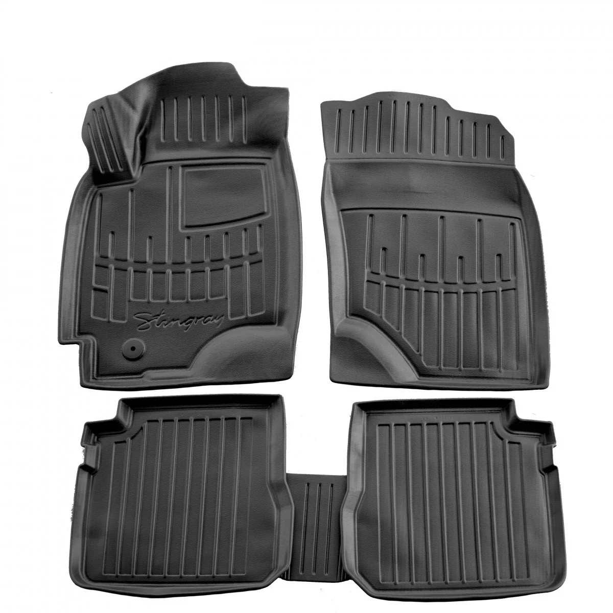 "Gummifußmatten Auto für MITSUBISHI Outlander (2003-2006), 3D, passgenau, Polyurethan image"