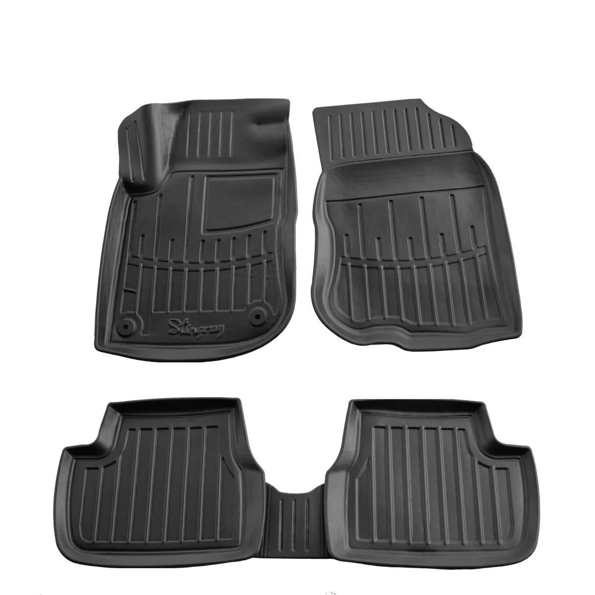 "Gummifußmatten Auto für PEUGEOT 2008 (2013-2019), 3D, passgenau, rutschfest image"