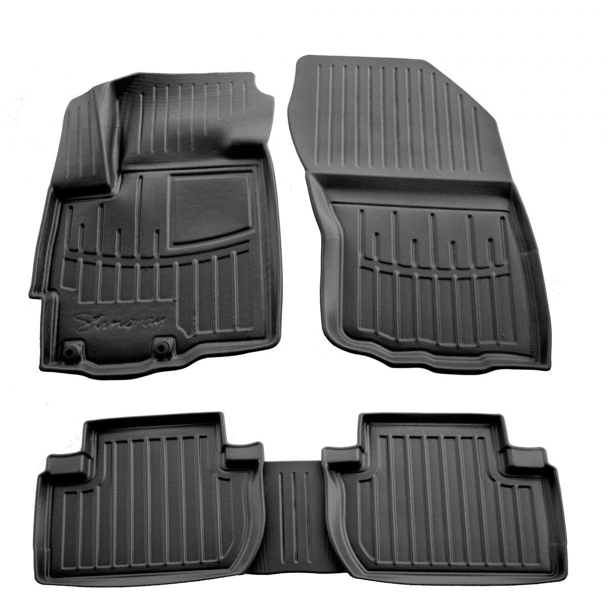 "Gummifußmatten Auto, Fußmatten Auto 3D für Peugeot 4007 (2007-2013), passgenau, Polyurethan image"