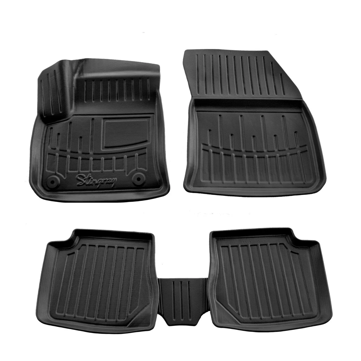 "Fußmatten Auto für PEUGEOT e-2008 (2019-2024), 3D Gummimatten, passgenau, geruchsneutral image"