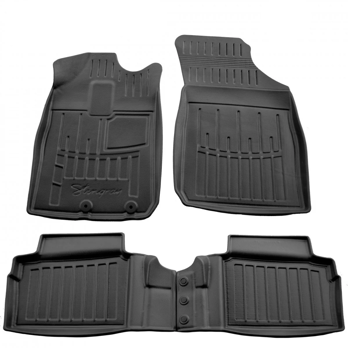 "Fußmatten Auto, Gummimatten Auto 3D für RENAULT City K-ZE (2021-...), passgenaue Autofußmatten image"