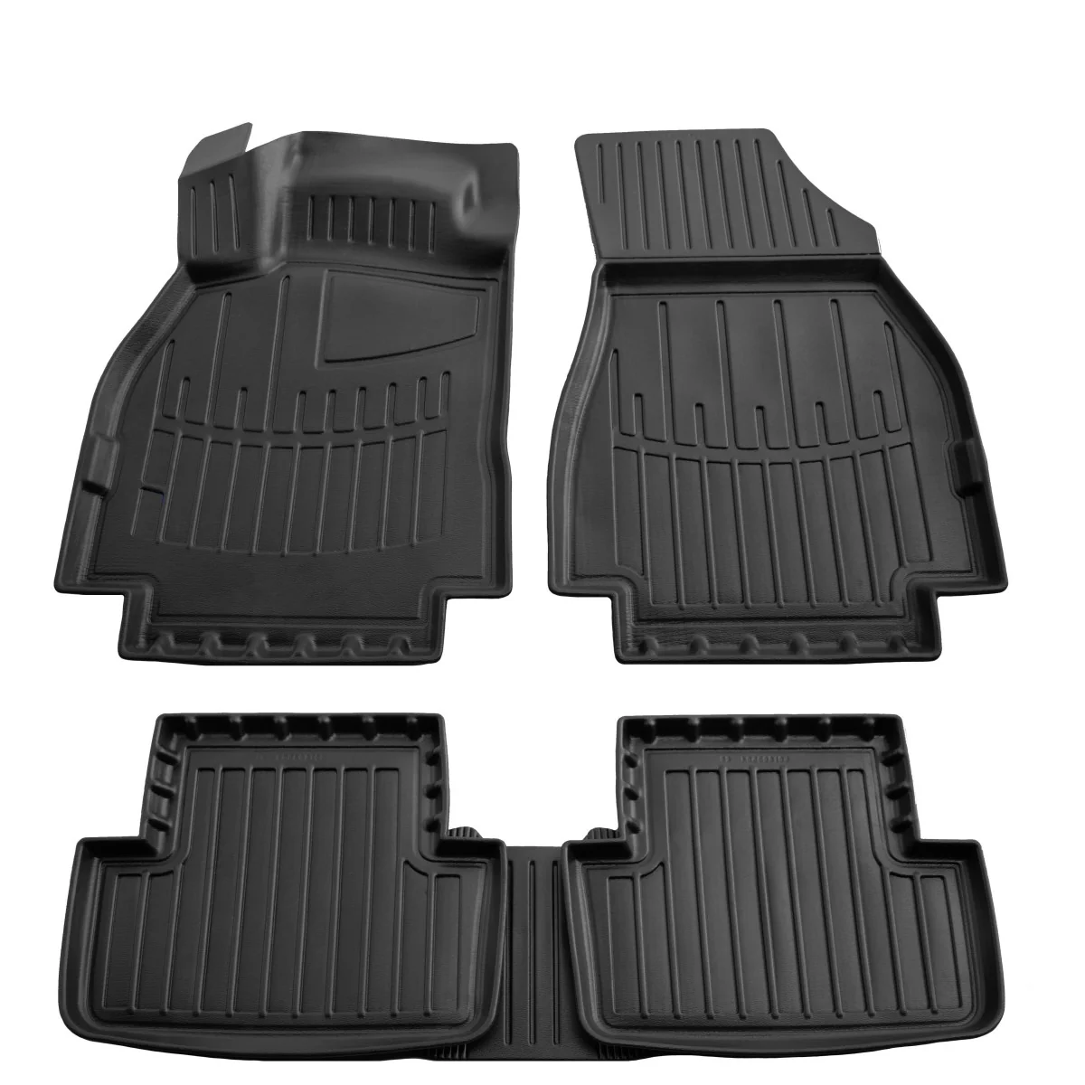 "Gummifußmatten Auto für RENAULT Megane II (2002-2009), 3D, passgenau, hohe Ränder image"