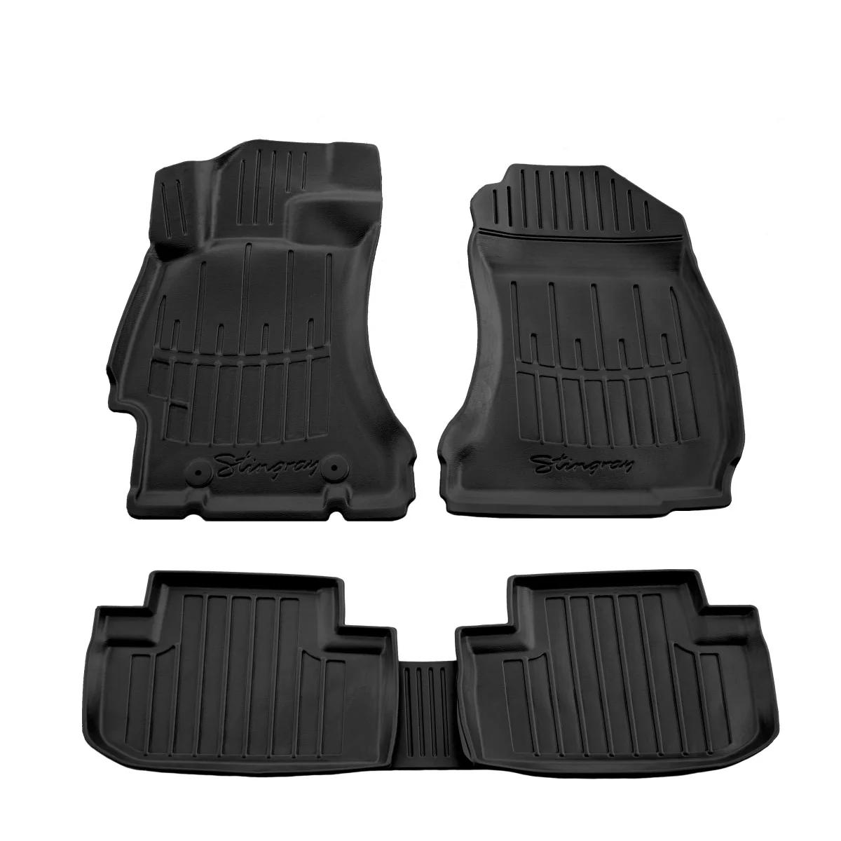 "Gummifußmatten Auto für SUBARU Forester (SJ) (2012-2018), 3D, rutschfest, passgenaue Autofußmatten image"