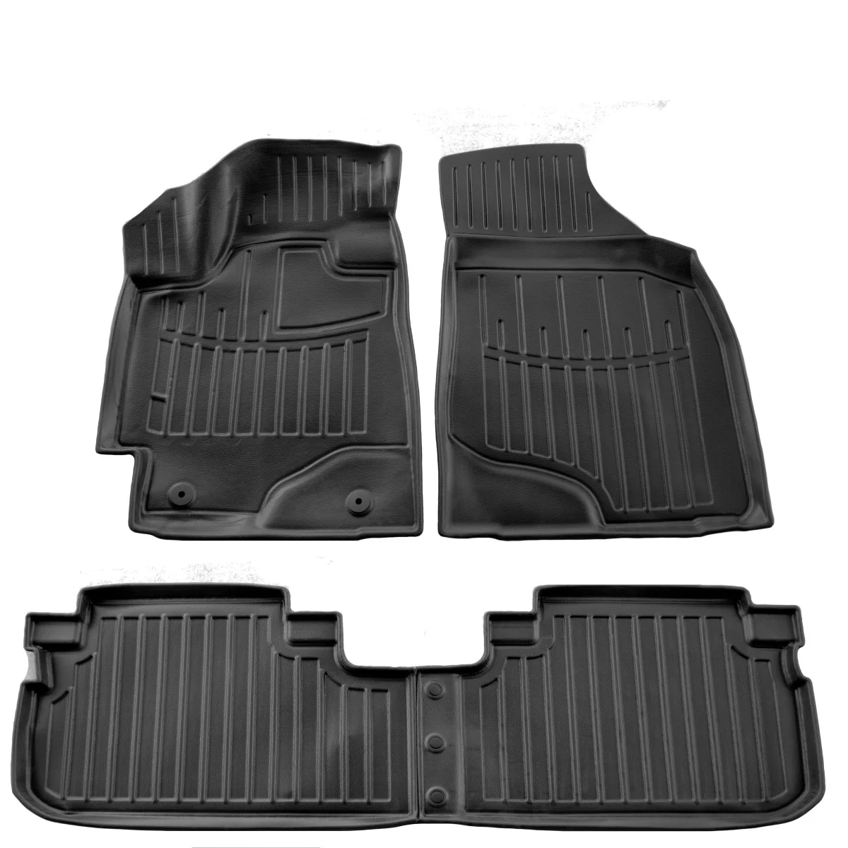 "Gummifußmatten Auto für TOYOTA Highlander (XU40) (2008-2013), 3D, passgenau, hoher Rand, Polyurethan image"