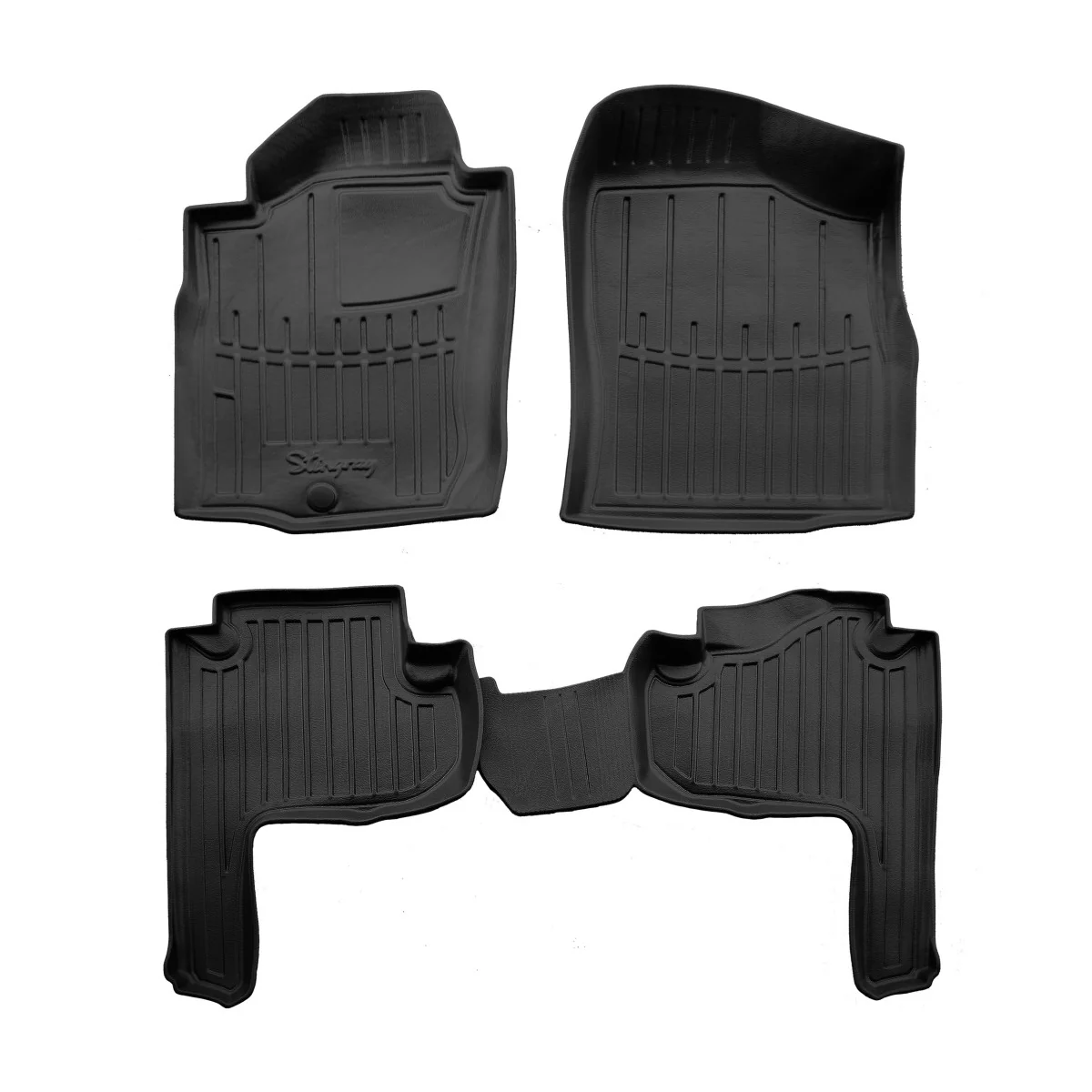 "Gummifußmatten Auto 3D, passgenau, Polyurethan für TOYOTA Land Cruiser Prado J90 (5-türig) 1996-2002 image"