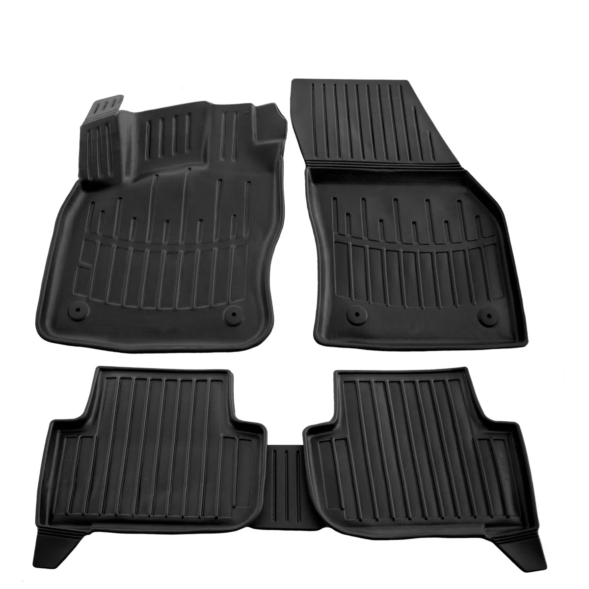 "Gummifußmatten Auto für Volkswagen Tiguan II (2015-2024), 3D, passgenau, mit hohem Rand, geruchlos image"