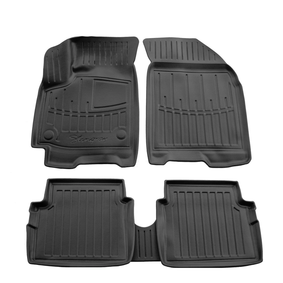 "Fußmatten Auto, Gummimatten 3D für ZAZ Vida (2012-...), passgenau, Polyurethan Autofußmatten image"